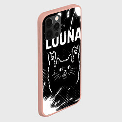 Чехол для iPhone 12 Pro Max Группа Louna и Рок Кот, цвет: 3D-светло-розовый — фото 2
