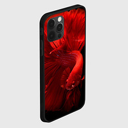 Чехол для iPhone 12 Pro Max Бойцовская-рыбка, цвет: 3D-черный — фото 2