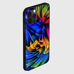 Чехол для iPhone 12 Pro Max Абстрактная неоновая композиция Abstract neon comp, цвет: 3D-черный — фото 2