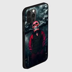 Чехол для iPhone 12 Pro Max Smoke Дым Skull, цвет: 3D-черный — фото 2