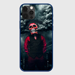 Чехол для iPhone 12 Pro Max Smoke Дым Skull, цвет: 3D-тёмно-синий