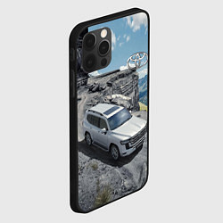 Чехол для iPhone 12 Pro Max Toyota Land Cruiser 300 Горная дорога, цвет: 3D-черный — фото 2