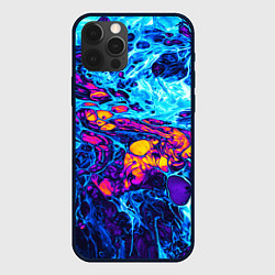 Чехол для iPhone 12 Pro Max Взрыв Неона Fluid Explosion Неон, цвет: 3D-черный