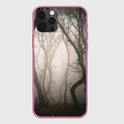 Чехол для iPhone 12 Pro Max Лес Туман, цвет: 3D-малиновый