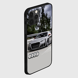 Чехол для iPhone 12 Pro Max Ауди на скоростном шоссе Audi on the expressway, цвет: 3D-черный — фото 2