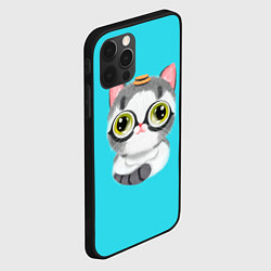 Чехол для iPhone 12 Pro Max CAT IN A HAT, цвет: 3D-черный — фото 2