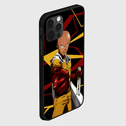 Чехол для iPhone 12 Pro Max One Punch Man - Сайтама-аниме, цвет: 3D-черный — фото 2