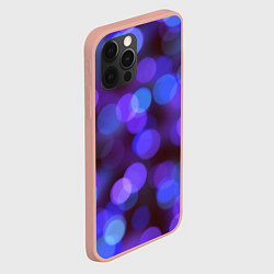 Чехол для iPhone 12 Pro Max Фиолетовые блики боке, цвет: 3D-светло-розовый — фото 2