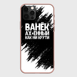 Чехол для iPhone 12 Pro Max Ванёк ах*енный как ни крути, цвет: 3D-светло-розовый