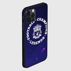 Чехол для iPhone 12 Pro Max Символ Liverpool и круглая надпись Football Legend, цвет: 3D-черный — фото 2