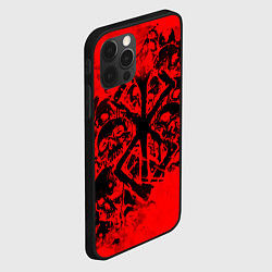 Чехол для iPhone 12 Pro Max КЛЕЙМО ЖЕРВЫ И ЧЕРЕПА БЕРСЕРК, цвет: 3D-черный — фото 2