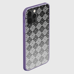 Чехол для iPhone 12 Pro Max Геометрический узор в серых тонах градиент, цвет: 3D-серый — фото 2