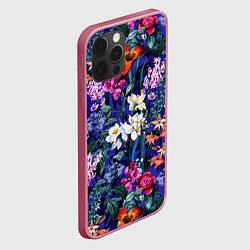 Чехол для iPhone 12 Pro Max Цветы Вечерние Пионы и Тигриди, цвет: 3D-малиновый — фото 2