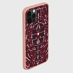 Чехол для iPhone 12 Pro Max Абстрактная мозаика abstract mosaic, цвет: 3D-светло-розовый — фото 2