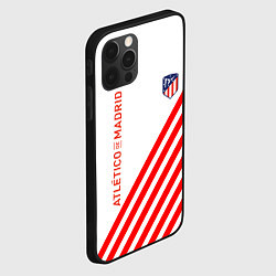 Чехол для iPhone 12 Pro Max Atletico madrid красные полосы, цвет: 3D-черный — фото 2