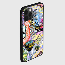 Чехол для iPhone 12 Pro Max Подводный цветочно коралловый мир, цвет: 3D-черный — фото 2