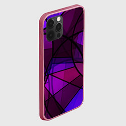 Чехол для iPhone 12 Pro Max Абстрактный в пурпурных тонах узор, цвет: 3D-малиновый — фото 2