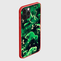 Чехол для iPhone 12 Pro Max Альтернативная Альтамира зеленая, цвет: 3D-красный — фото 2