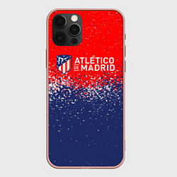 Чехол для iPhone 12 Pro Max Atletico madrid атлетико мадрид брызги красок, цвет: 3D-светло-розовый