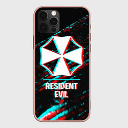 Чехол для iPhone 12 Pro Max Resident Evil в стиле Glitch Баги Графики на темно, цвет: 3D-светло-розовый