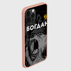 Чехол для iPhone 12 Pro Max Богдан Россия Медведь, цвет: 3D-светло-розовый — фото 2