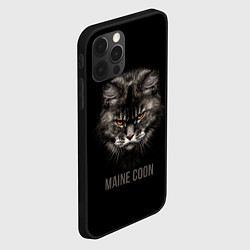 Чехол для iPhone 12 Pro Max Maine coon - кот, цвет: 3D-черный — фото 2