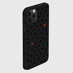 Чехол для iPhone 12 Pro Max Love Death and Robots black pattern, цвет: 3D-черный — фото 2