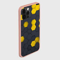 Чехол для iPhone 12 Pro Max Разноцветные Соты Пчёл, цвет: 3D-светло-розовый — фото 2