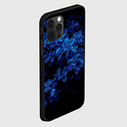 Чехол для iPhone 12 Pro Max BLUE FLOWERS Синие цветы, цвет: 3D-черный — фото 2