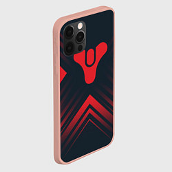 Чехол для iPhone 12 Pro Max Красный Символ Destiny на темном фоне со стрелками, цвет: 3D-светло-розовый — фото 2
