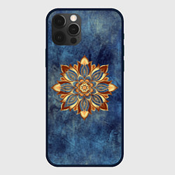 Чехол для iPhone 12 Pro Max Мандала-цветок, цвет: 3D-черный