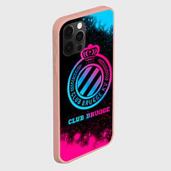 Чехол для iPhone 12 Pro Max Club Brugge Neon Gradient, цвет: 3D-светло-розовый — фото 2