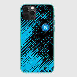 Чехол для iPhone 12 Pro Max Napoli голубая textura, цвет: 3D-мятный