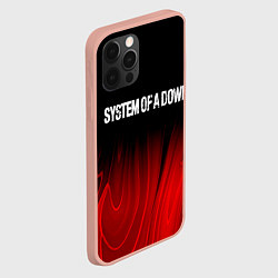 Чехол для iPhone 12 Pro Max System of a Down Red Plasma, цвет: 3D-светло-розовый — фото 2