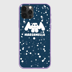 Чехол для iPhone 12 Pro Max Marshmello крапинки, цвет: 3D-сиреневый