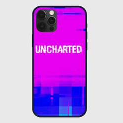 Чехол для iPhone 12 Pro Max Uncharted Glitch Text Effect, цвет: 3D-черный