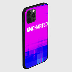 Чехол для iPhone 12 Pro Max Uncharted Glitch Text Effect, цвет: 3D-черный — фото 2