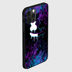 Чехол для iPhone 12 Pro Max Marshmello neon пламя, цвет: 3D-черный — фото 2