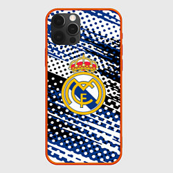 Чехол для iPhone 12 Pro Max Real madrid Реал Мадрид краски, цвет: 3D-красный