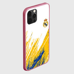 Чехол для iPhone 12 Pro Max Real madrid краска, цвет: 3D-малиновый — фото 2