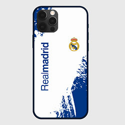 Чехол для iPhone 12 Pro Max Реал Мадрид краска, цвет: 3D-черный