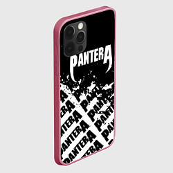 Чехол для iPhone 12 Pro Max Пантера pantera паттерн, цвет: 3D-малиновый — фото 2