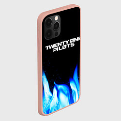 Чехол для iPhone 12 Pro Max Twenty One Pilots Blue Fire, цвет: 3D-светло-розовый — фото 2