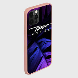 Чехол для iPhone 12 Pro Max Tokio Hotel Neon Monstera, цвет: 3D-светло-розовый — фото 2