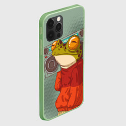 Чехол для iPhone 12 Pro Max Лягуха с мафоном, цвет: 3D-салатовый — фото 2