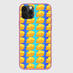 Чехол для iPhone 12 Pro Max Сыр сыр сыр, цвет: 3D-малиновый