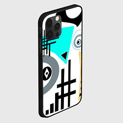Чехол для iPhone 12 Pro Max Абстрактный современный дизайн, цвет: 3D-черный — фото 2