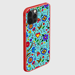 Чехол для iPhone 12 Pro Max FLOWER PALETTE, цвет: 3D-красный — фото 2