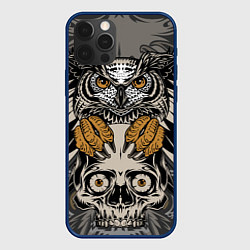Чехол iPhone 12 Pro Max Сова с черепом Owl with Skull