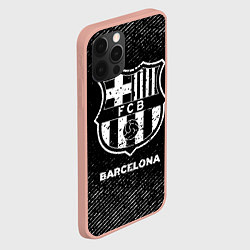 Чехол для iPhone 12 Pro Max Barcelona с потертостями на темном фоне, цвет: 3D-светло-розовый — фото 2